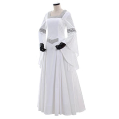 White Medieval Dress Renaissance Medieval Princess Costume Retro Medieval White Wedding Dress Cosplay Costume