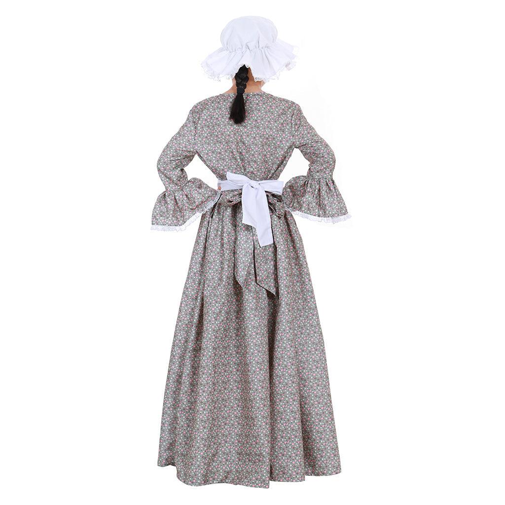 Reenactment Pioneer Prairie Colonial Maid Girls Kids Costume