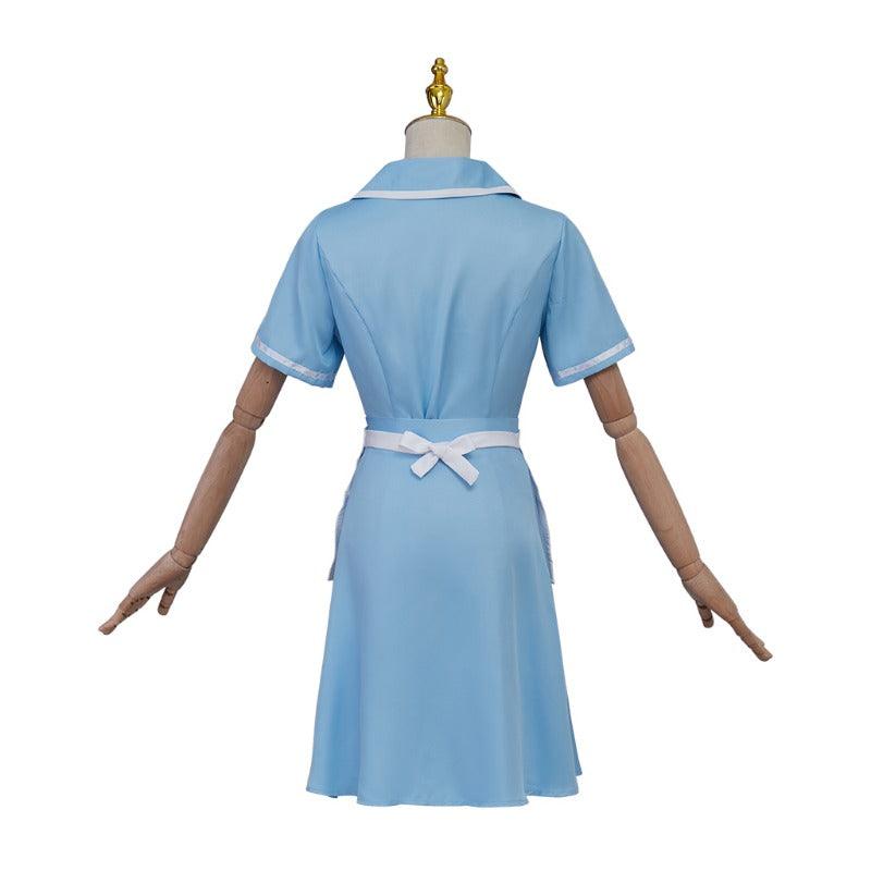 Waitress the Musical Inspired Cosplay Costume – Blue Maid Uniform Dress with Apron for Women