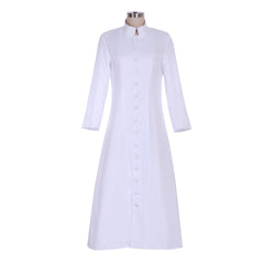 Woman Priest Cosplay Costume – Customized Long Pastor Uniform for Halloween & Carnival