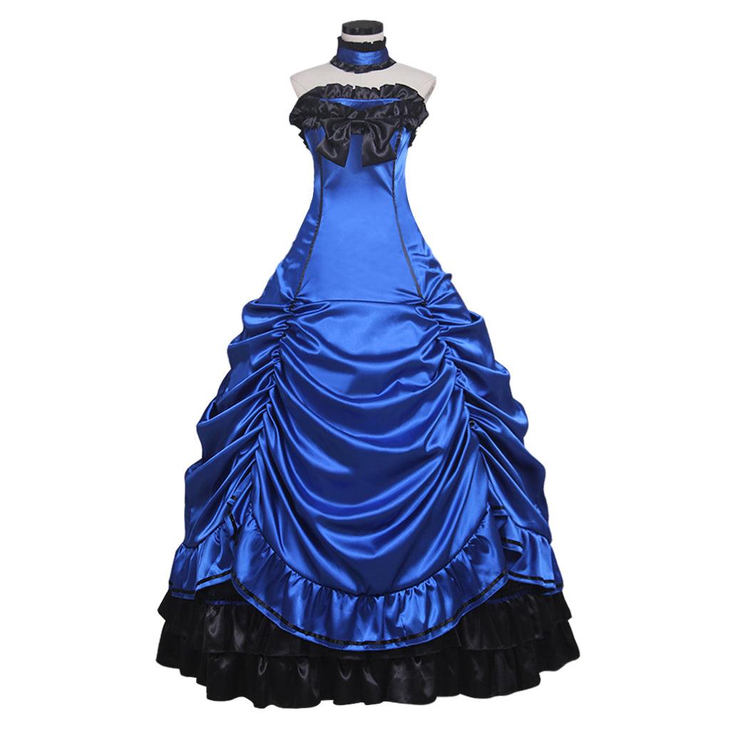 Gothic Steampunk Lolita Princess Ball Gown Medieval Court Rococo Vampire Tube Dress Suit Women's Carnival Masquerade Costume