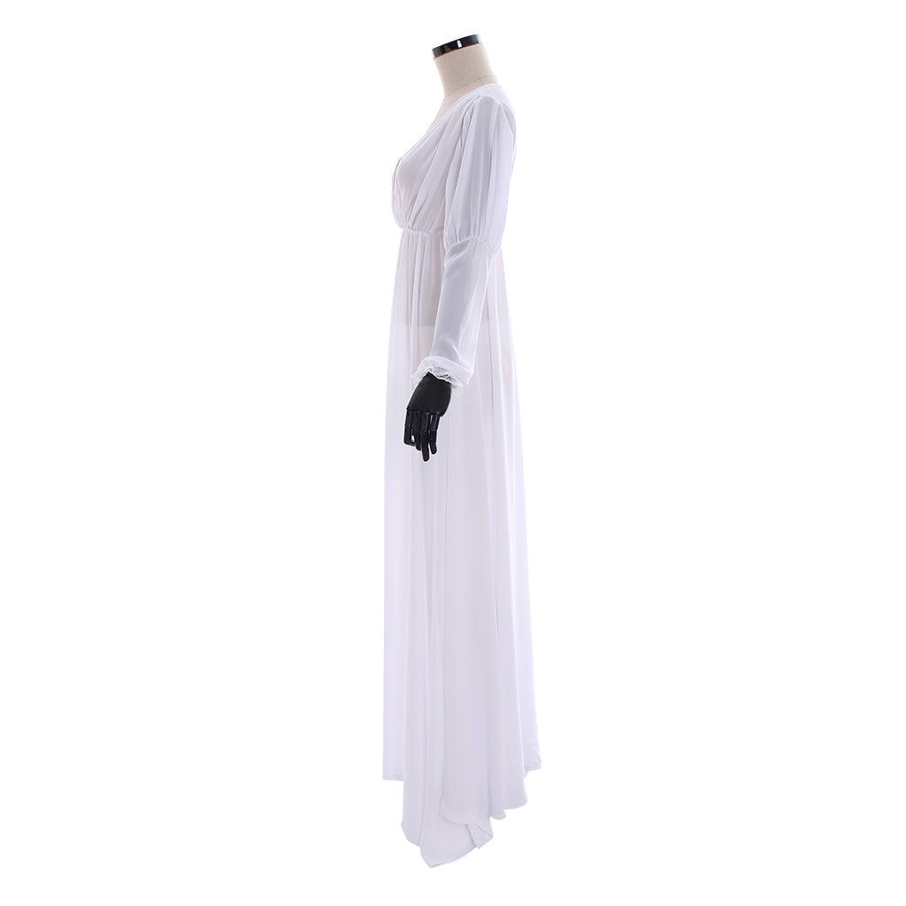 Women's Evening Gown V-neck Long Sleeved A-LINE Floor Length Dress