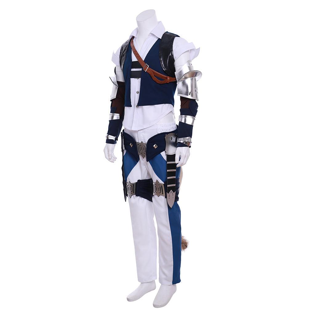 Final Fantasy XIV Miqo'te Male Cosplay Halloween Party Costume Suit