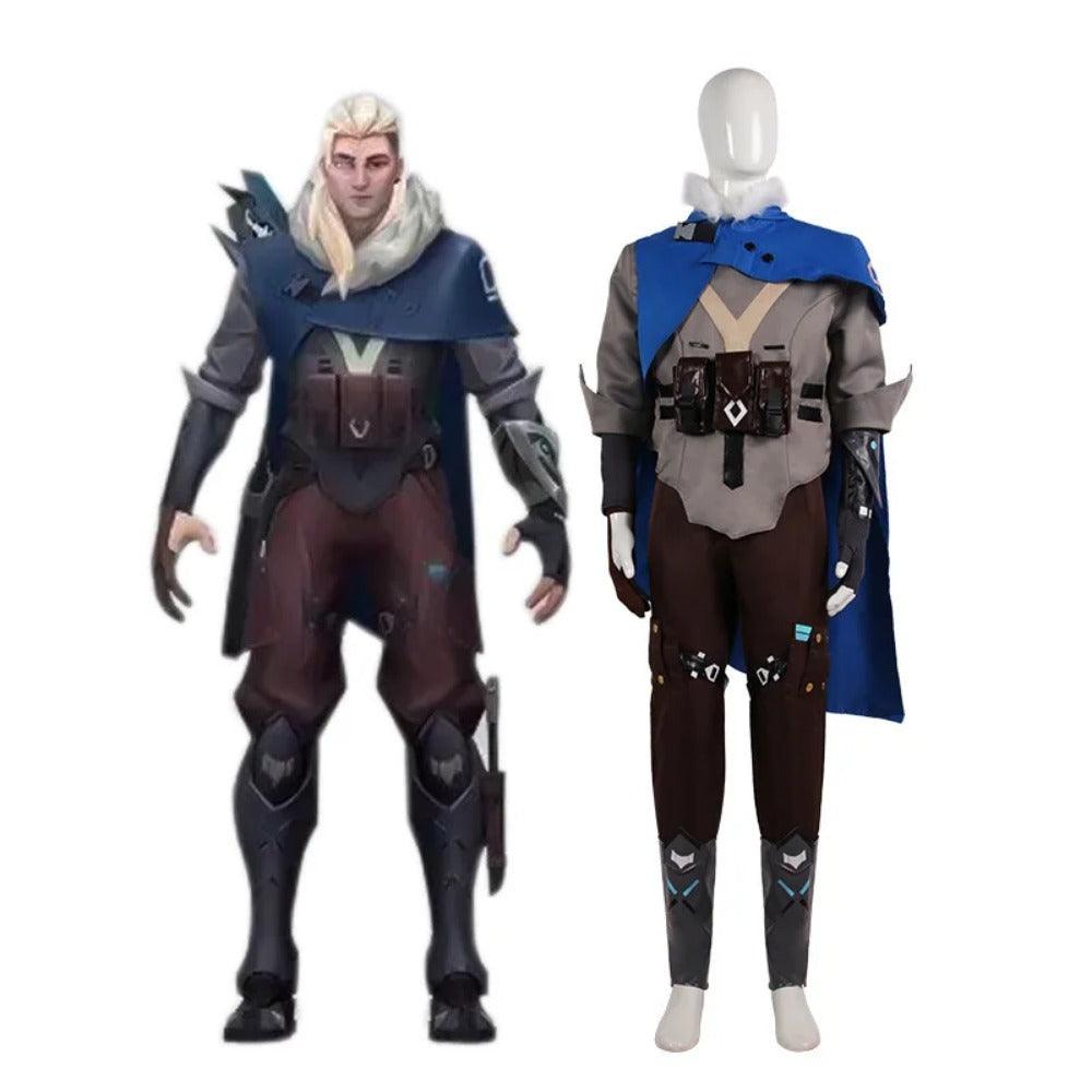 Valorant Sova Cosplay Costume Full Set for Men - Top, Pants, and Cloak | Halloween & Carnival Outfits