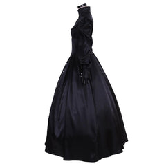 Women's Black Renaissance Medieval Dress Vintage Southern Belle Victorian Ball Gowns Costume Dress Custom Made