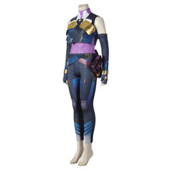 Valorant Neon Cosplay Costume – Blue Combat Uniform for Women | Full Set for Halloween & Party