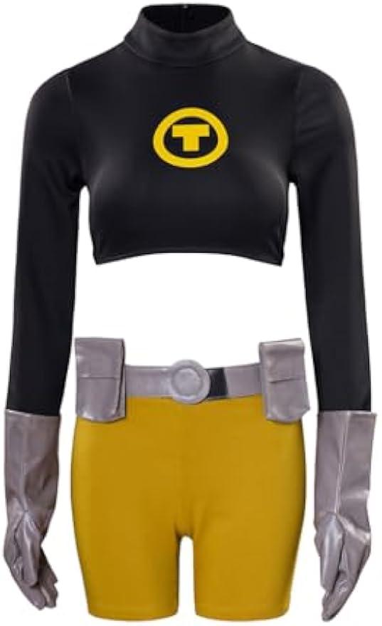 Women's Teen Cosplay Titan Costume Terra Cosplay Outfits Superhero Suit for Halloween