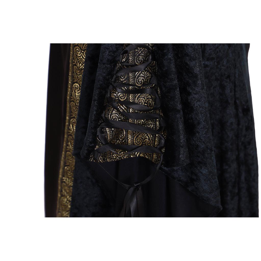 Medieval Renaissance Black Velvet Dress Ball Gown Dress Medieval Cosplay Costume Custom Made