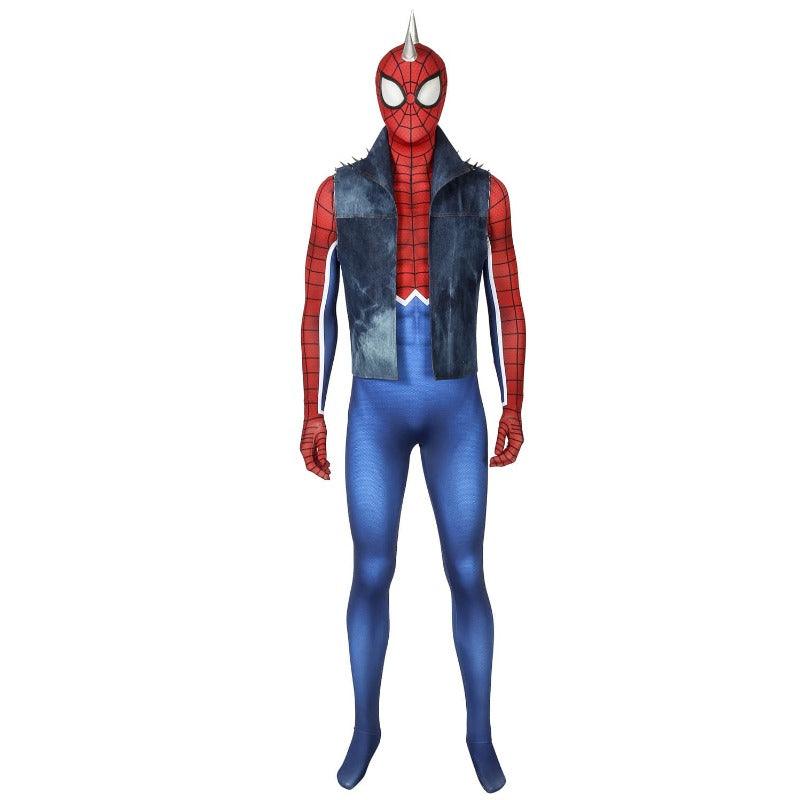 Punk-Rock Spidey Cosplay Costume Hobart Brown Spider-Man Suit for Fans