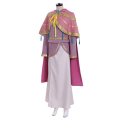 Kingdom Hearts III Ava Cosplay Costume Women’s Pink Hooded Dress with Skirt