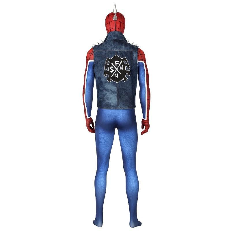 Punk-Rock Spidey Cosplay Costume Hobart Brown Spider-Man Suit for Fans