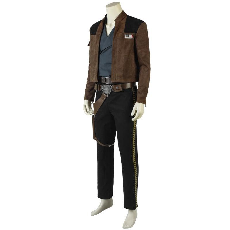 Han Solo Cosplay Costume Set - Top, Pant, Coat, Belt for Halloween & Parties