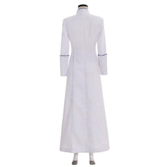 Roman women white Priest Cassock Robe Gown Clergyman Vestments Medieval Ritual Rob