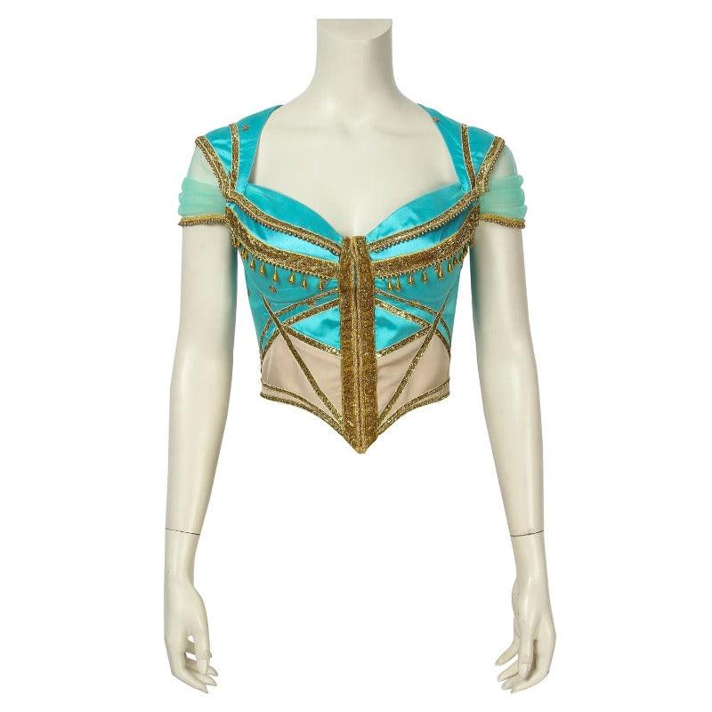 Princess Jasmine Cosplay Costume - Aladdin Inspired Peacock Dress for Adults