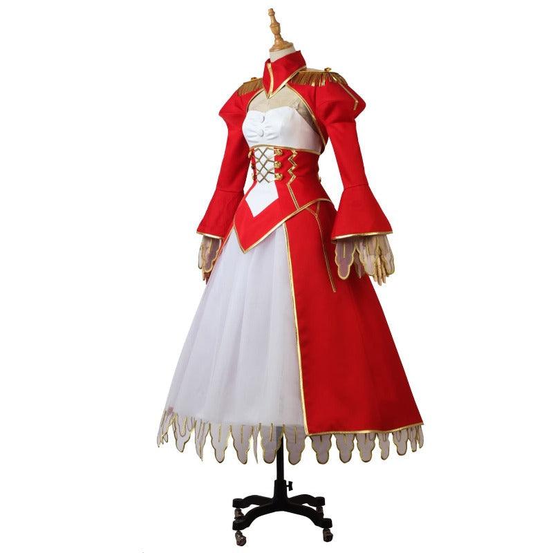 Nero Claudius Cosplay Costume Red White Dress - Fate/Grand Order Christmas Outfit