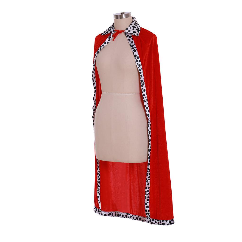 Regal King Red Velvet Cloak Costume for Adults | Perfect for Halloween, Christmas, and Carnival Parties