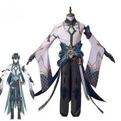 Honkai Star Rail Cold Dragon Young DanHeng Cosplay Costume with Dragon Horn Dan Heng Cosplay Ancient Style Men Suit