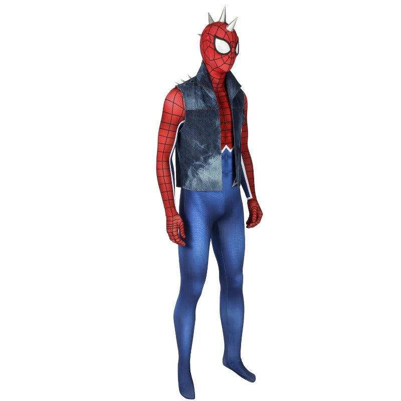 Punk-Rock Spidey Cosplay Costume Hobart Brown Spider-Man Suit for Fans