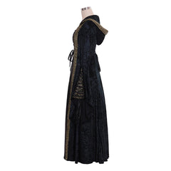 Medieval Renaissance Black Velvet Dress Ball Gown Dress Medieval Cosplay Costume Custom Made