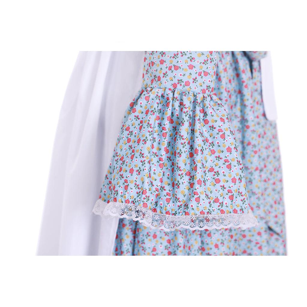 Victorian Pioneer Pilgrim Wench Rural Floral Prairie Dress Women Countryside Colonial Dress Lolita Dress