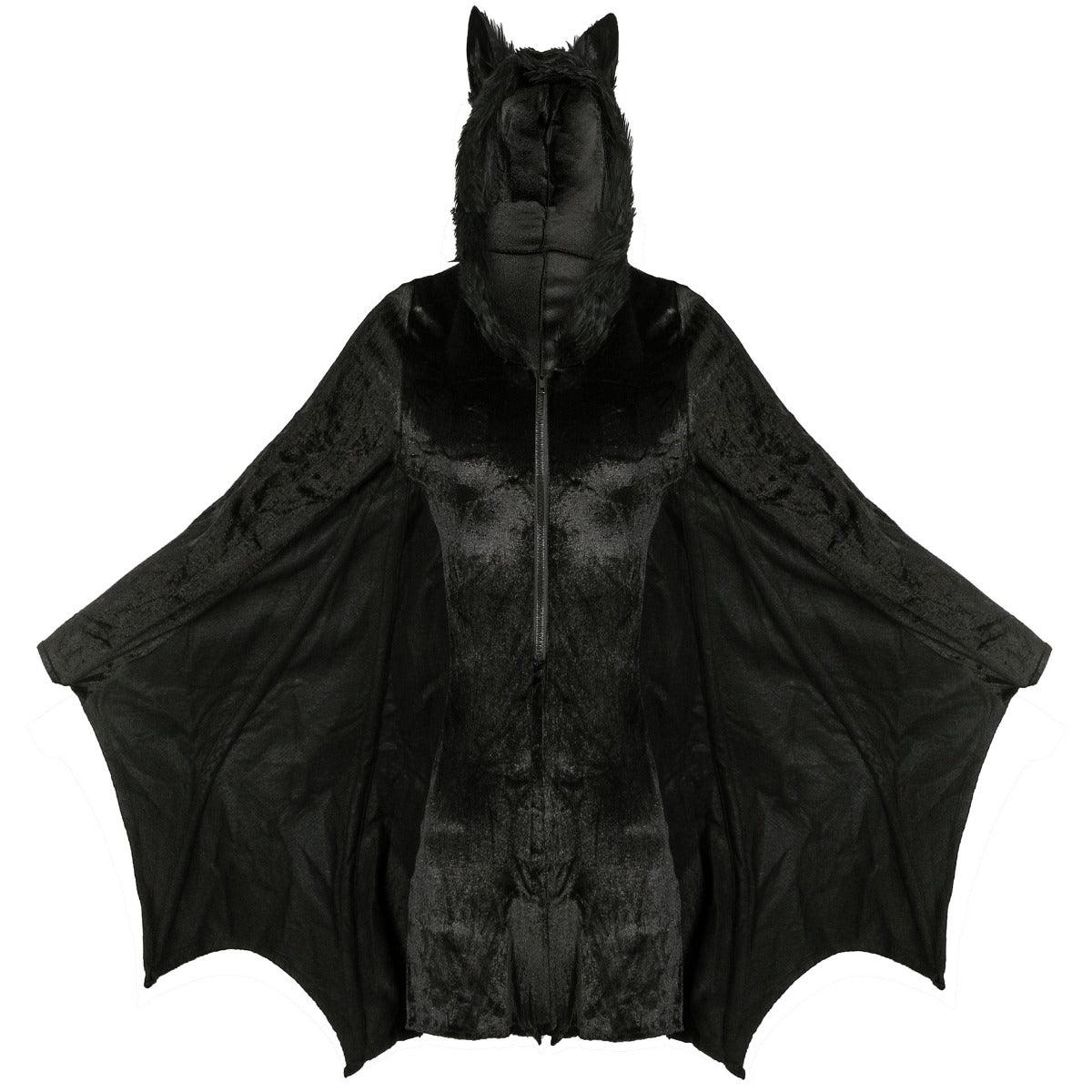 Halloween Vampire Bat Costume for Women - Gothic Witch Cosplay Outfit with Bat Wings