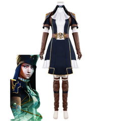 Game LOL Arcane Caitlyn Cosplay Costume The Sheriff of Piltover Caitlyn  Uniform Dress Halloween Carnival Suit