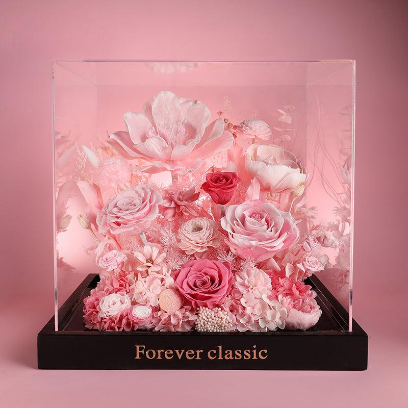 Rose Garden Eternal White Dream - Luxury Preserved Flower Ornament Gift Box