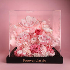 Rose Garden Eternal White Dream - Luxury Preserved Flower Ornament Gift Box