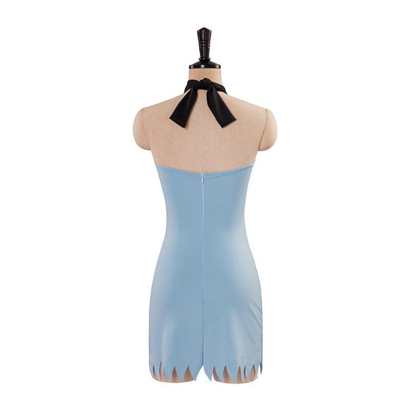 Betty Rubble Costume - Sexy Blue Mini Dress for Women | Flintstones Cosplay Outfit