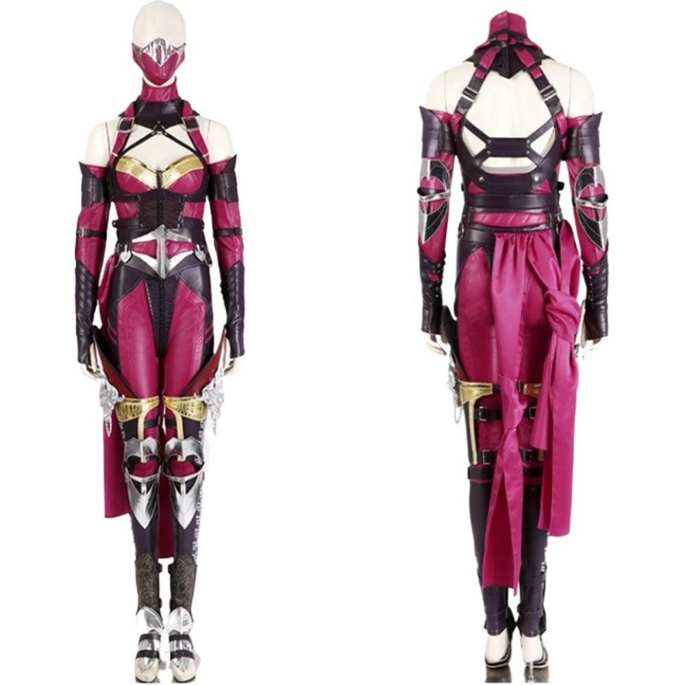 Mileena Cosplay Costume Sexy Battle Outfits - Mortal Kombat Halloween Combat Suit Full Set