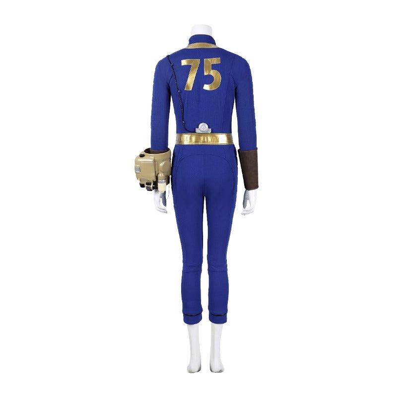 Game Fall Vault 75 Cosplay Costume - Jumpsuit, Armor, Hand Guard & Accessories for Halloween