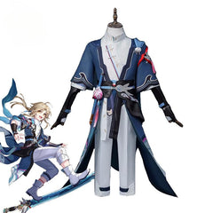 Game Honkai Star Rail Yanqing Cosplay Costume Gorgeous Handsome Men Cosplay Suit Halloween Carnival Party Suit