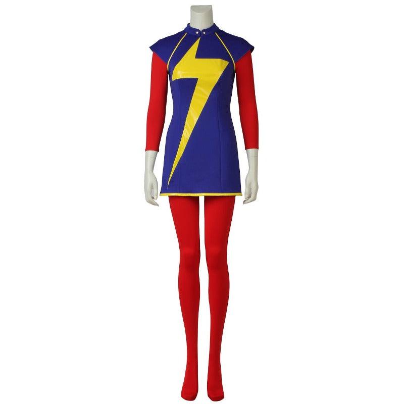 Kamala Khan Cosplay Costume - Women's Jumpsuit & Cloak for Halloween and Parties