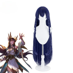 LOL Immortal Journey Irelia Cosplay Wig 100cm Women Long Blue Cosplay Wigs Heat Resistant Synthetic Hair