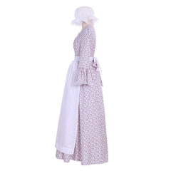 Victorian Pioneer Pilgrim Wench Floral Prairie Dress – Women’s Colonial Dress, Lolita Style Cosplay