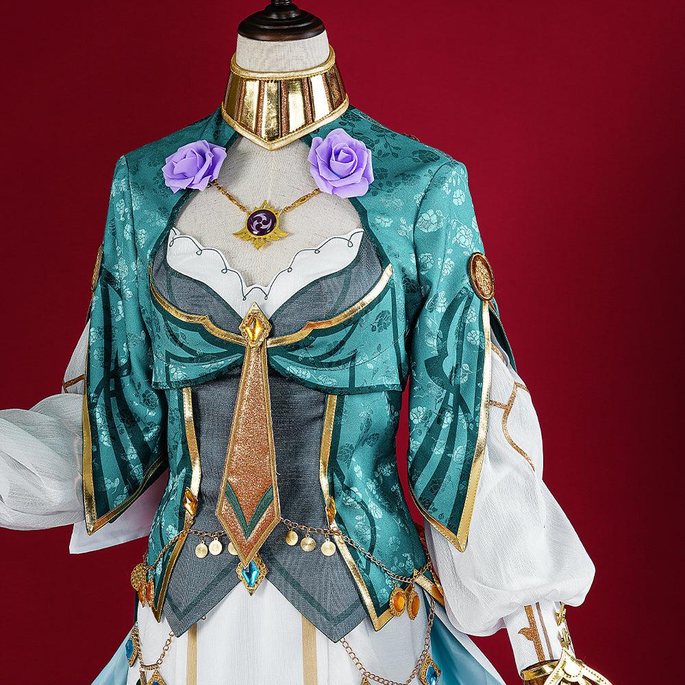 Genshin Impact Lisa Yae Hidden Bloom Cosplay Costume - Elegant Anime-Inspired Outfit for Women