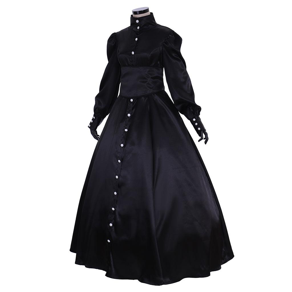 Women's Black Renaissance Medieval Dress Vintage Southern Belle Victorian Ball Gowns Costume Dress Custom Made