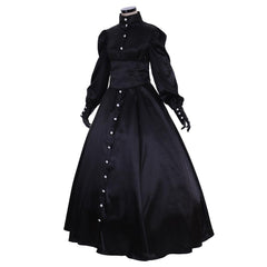 Women's Black Renaissance Medieval Dress Vintage Southern Belle Victorian Ball Gowns Costume Dress Custom Made