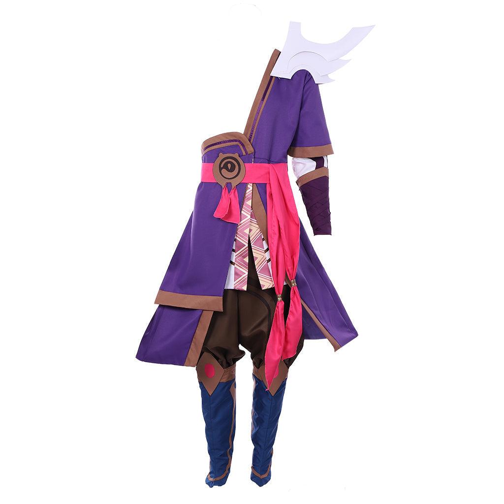 Spirit Blossom Yasuo Cosplay Costume Full Set with Gloves, Shoes Cover, and Accessories