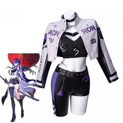 Original Honkai Star Rail Acheron Cosplay Costume Galaxy Rangers Acheron Racing Suit Halloween Women Outfit with Flag