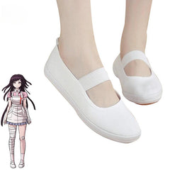 Super Danganronpa 2 Mikan Tsumiki Cosplay Shoes White School Sport Shoes Gymnastics Dance Show Shoes