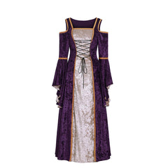 Medieval Halloween Costumes for Women Cosplay Palace Noble Long Robes Ancient Bell Sleeve Princess Costume Witch Prom Dress