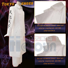 Tokyo Anime Cosplay Costume Kanto Manji Gang Manjiro Sano Mikey Koko Sanzu Embroidered Coat Halloween Christmas