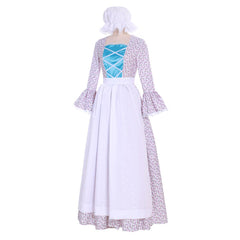 Victorian Pioneer Pilgrim Wench Floral Prairie Dress – Women’s Colonial Dress, Lolita Style Cosplay