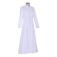 Woman Priest Cosplay Costume – Customized Long Pastor Uniform for Halloween & Carnival