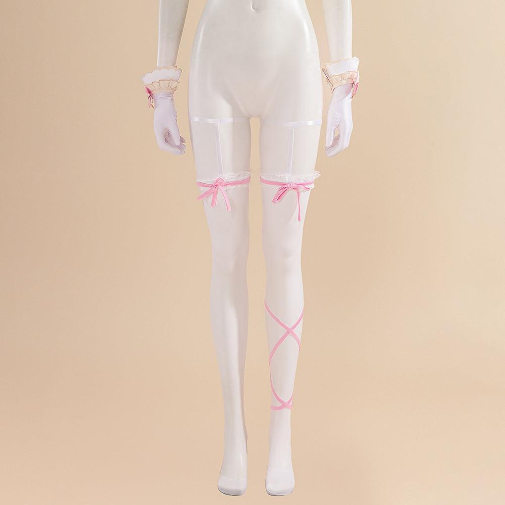 VTuber Ace Taffy Cosplay Costume - Pink Dress Set for Virtual Idol Fans