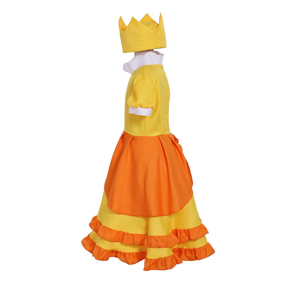 Princess Daisy Cosplay Costume for Girls - Cute Lolita Dress for Parties and Cosplay