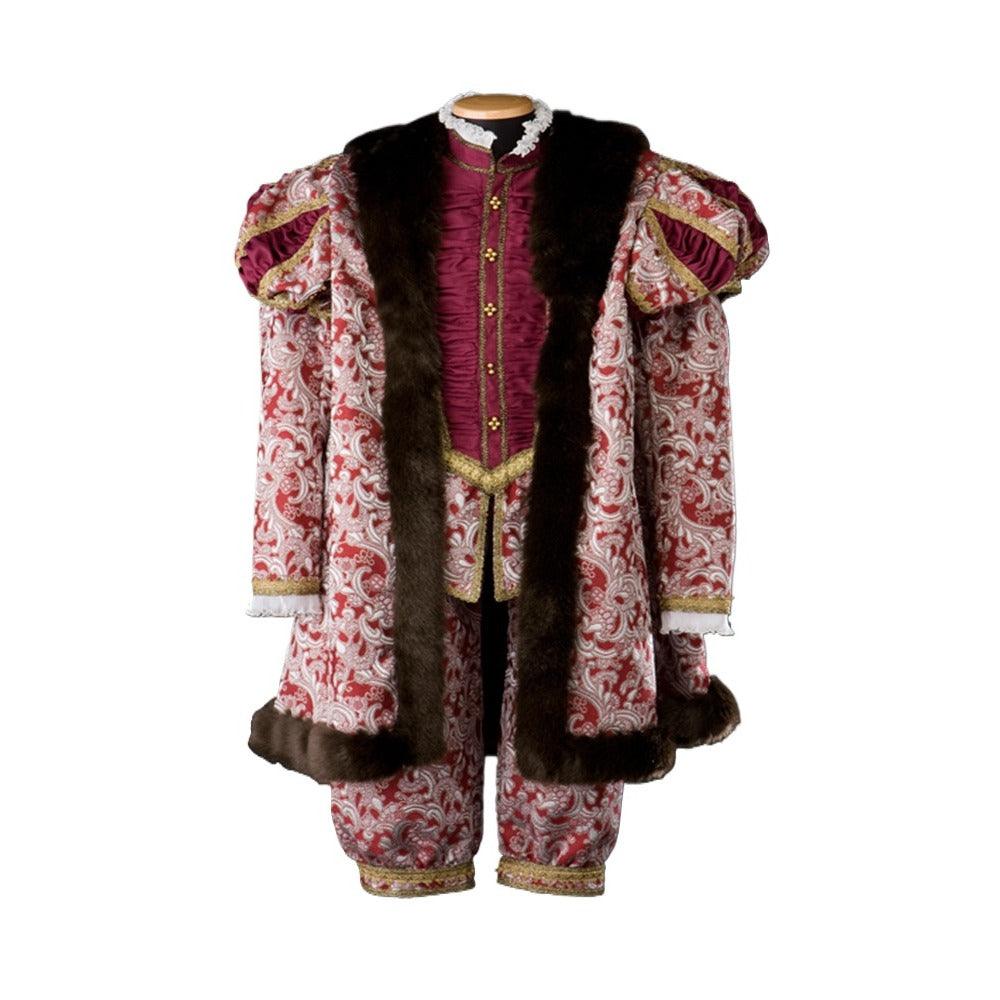 Tudor King Henry Court Costume - Renaissance Noble Prince Suit | 18th Century Medieval Outfit by Coscosmos