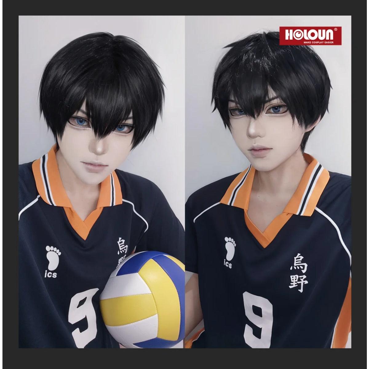 Haiky Anime Kageyama Tobio Cosplay Costume Wig  Jerseys NO.9 KARASUNO High School Vollyball Uniform Top Short Daily Wear