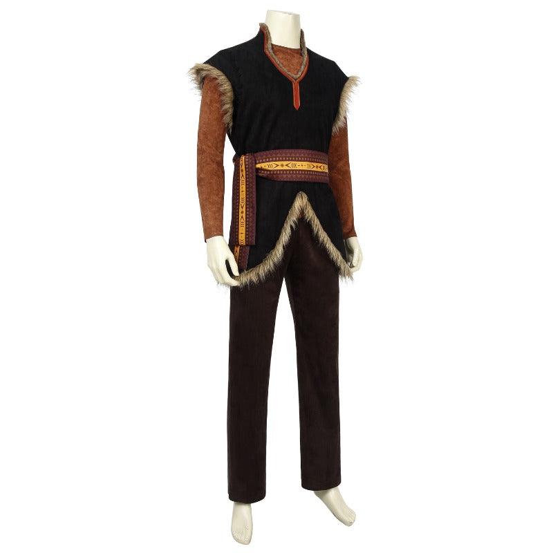 Frozen 2 Kristoff Men's Cosplay Costume Halloween Outfit with Accessories